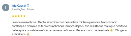 Avaliação 5 estrelas de Ildo Cabral no Google Empresas